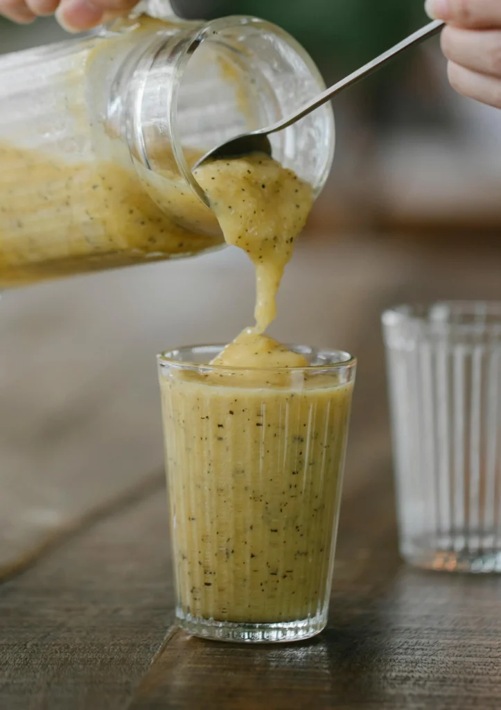 banana peanut butter smoothie- Indian breakfast 